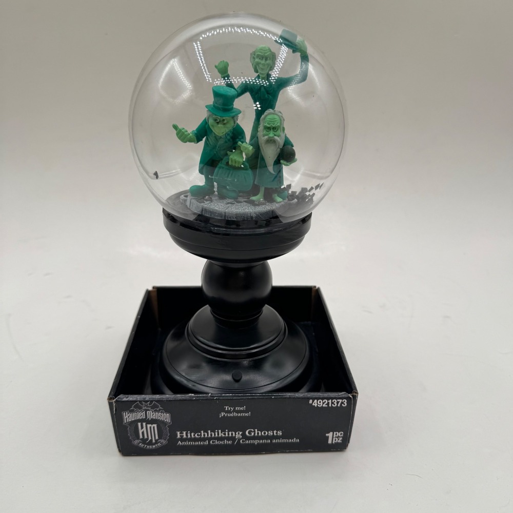 Disney Haunted Mansion Hitchhiking Ghosts Animated Cloche Musical Light Up Gemmy